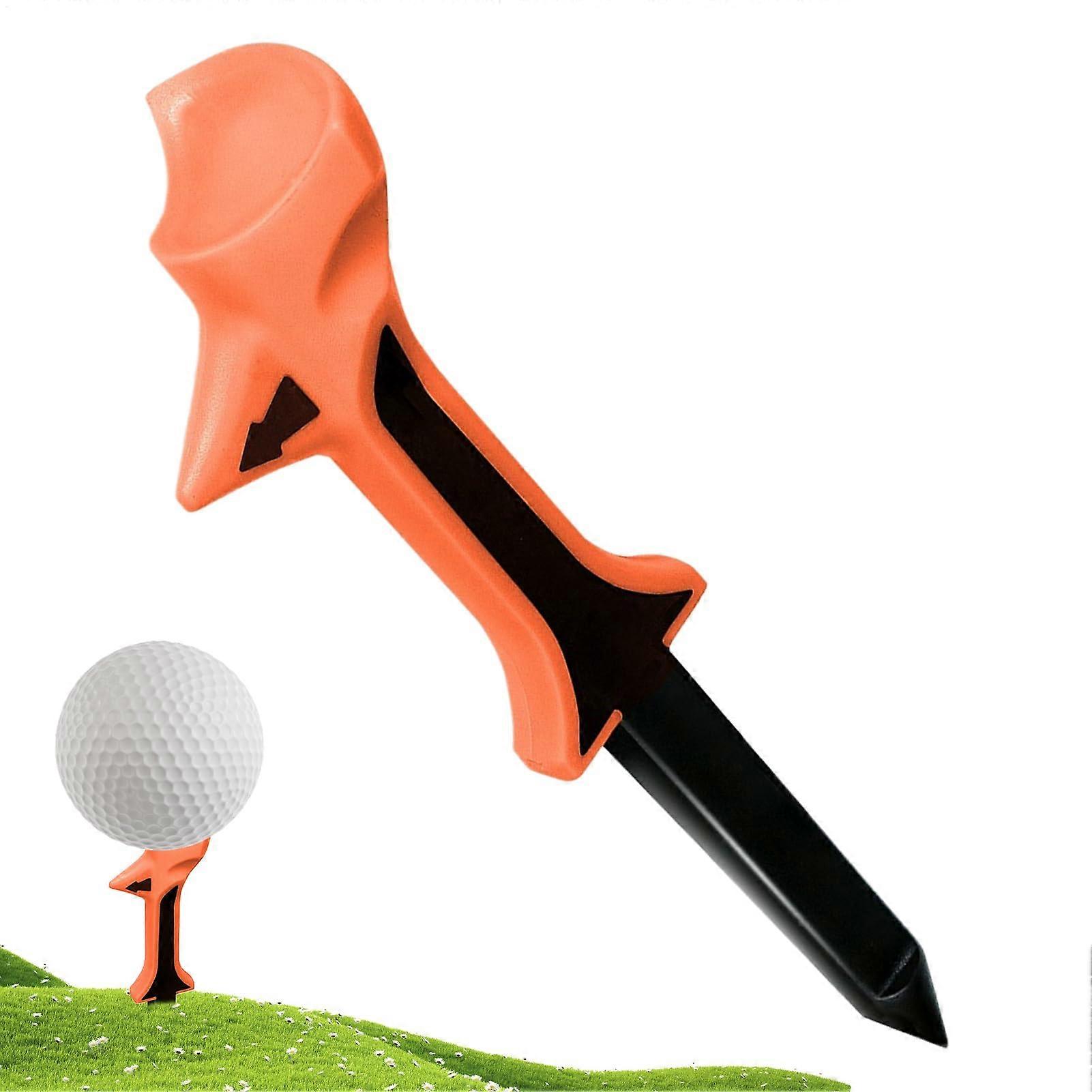 Golf Tees 10 Degree Angle with Durable Tapered Base for Driving Range Practice Orange