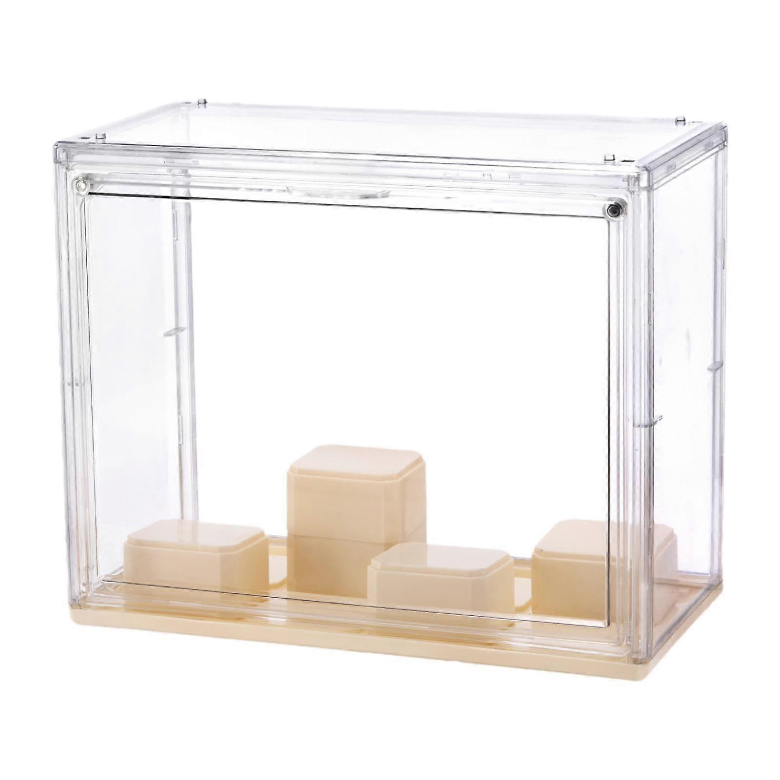 Small Transparent Display Case for Figures, Stackable Dustproof Collectible Display Box PP Plastic