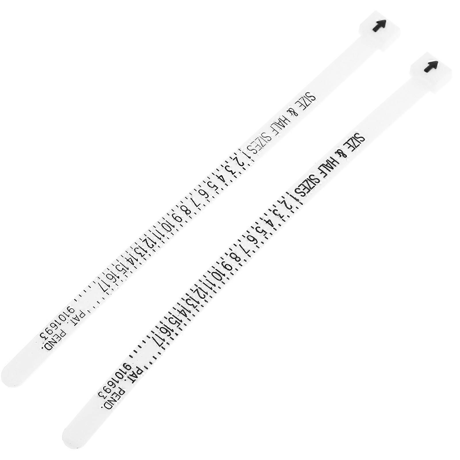 Ring Measurement Tool for Measuring 2Pcs Multisizer Finger Sizer White