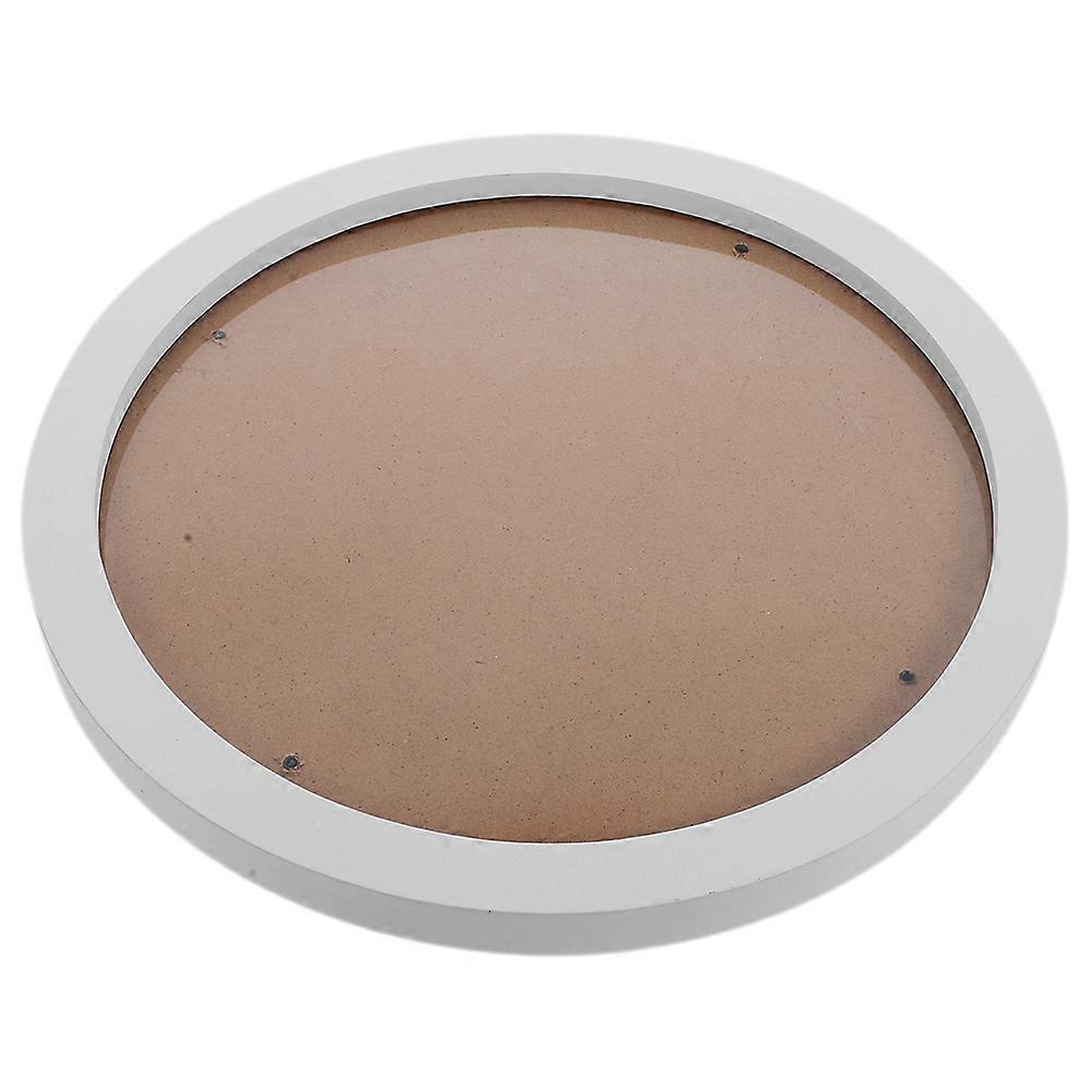 2Pcs Round Photo Frame Wall Hanging Display White Decorative Frames
