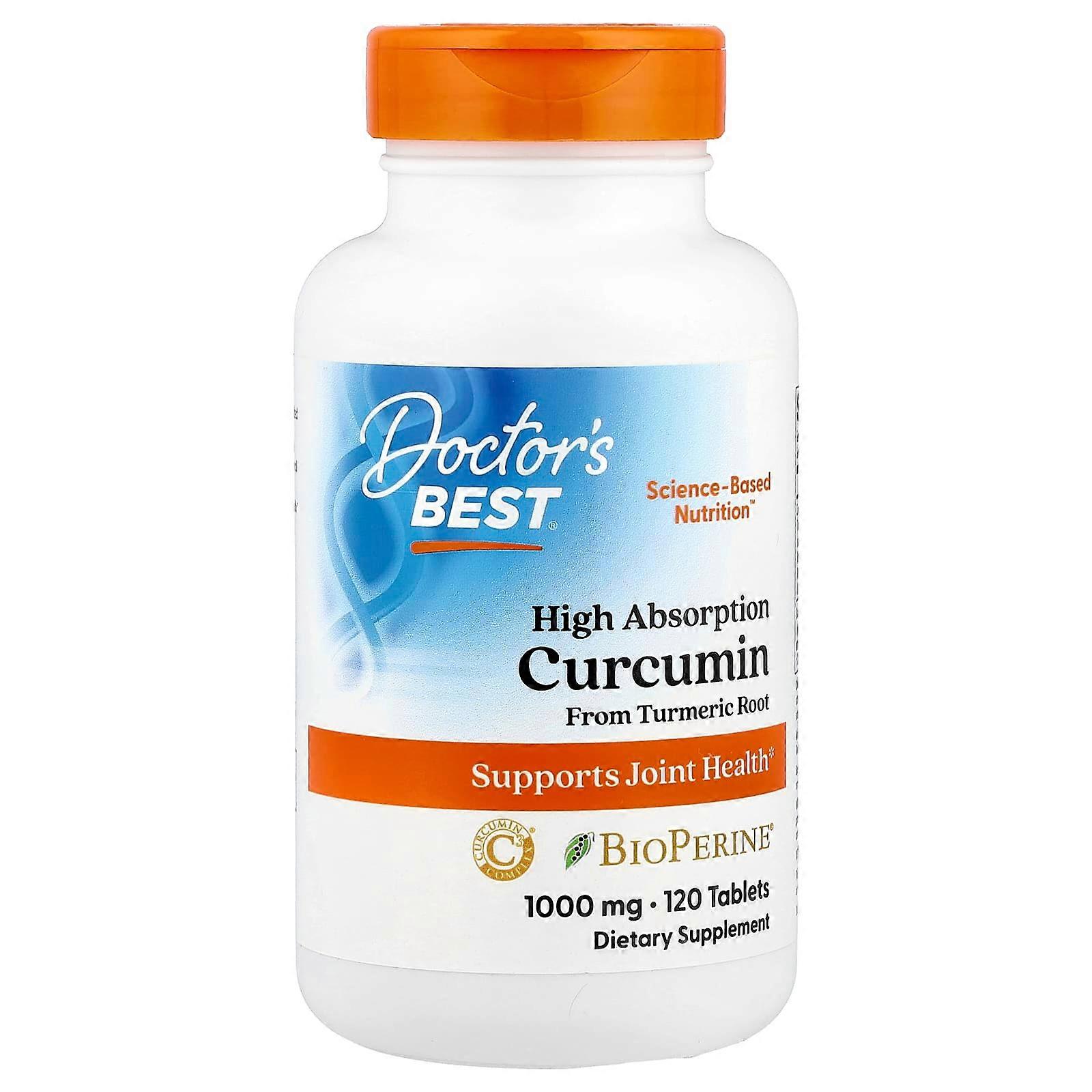 Doctor's Best, High Absorption Curcumin, 1,000 mg, 120 Tablets