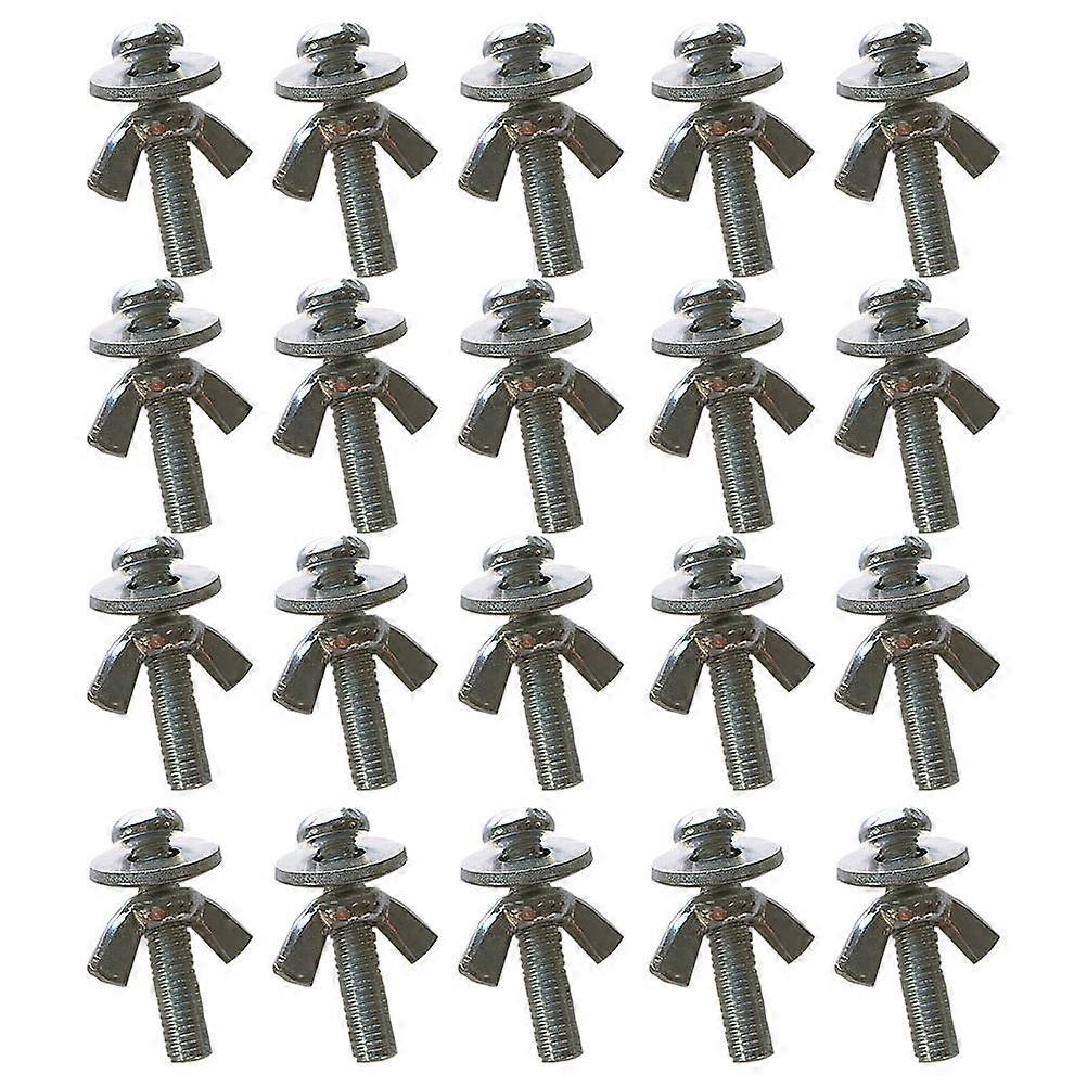 Silver Retaining Screws for Pet Cage Use Fixing 20Sets
