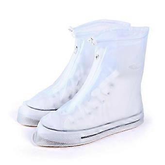 Fashion PVC Non-slip Waterproof Thick-soled Shoe Cover Size M