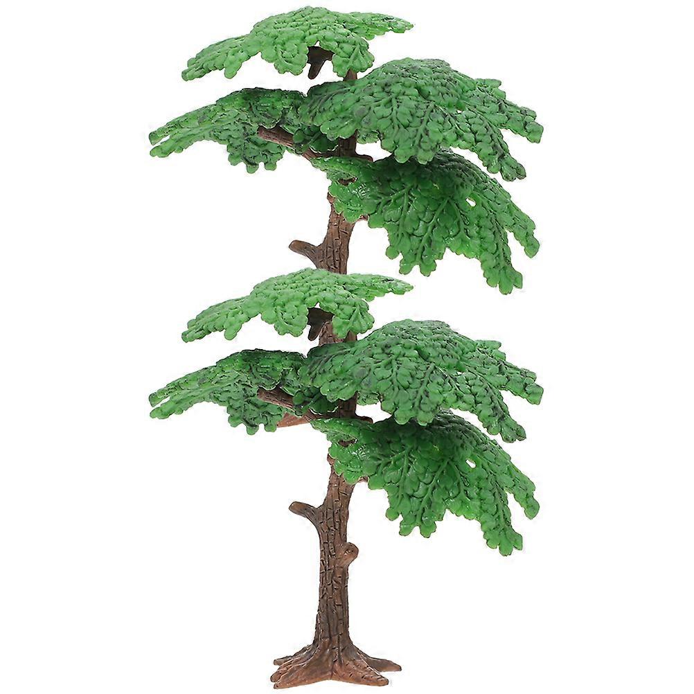 Simulation Tree Model Artificial Tree Decor for Landscaping 2Pcs Plastic Lifelike Trees