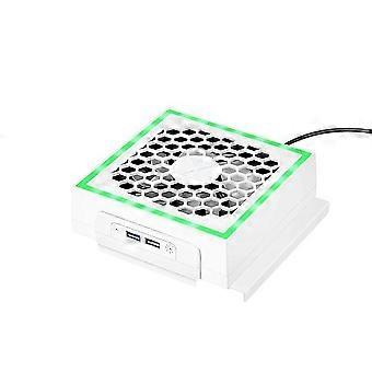 LED Cooling Fan Atmosphere Light 3 Gears Adjustable 5V 2.4A Console Fan 7 Lighting Modes Gaming Parts,compatible with Xbox Series S