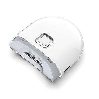 Elektrischer automatischer Nagelknipser mit LED-Licht, 2-in-1-Trimmer und Feile, eingebauter Speicher, USB wiederaufladbar