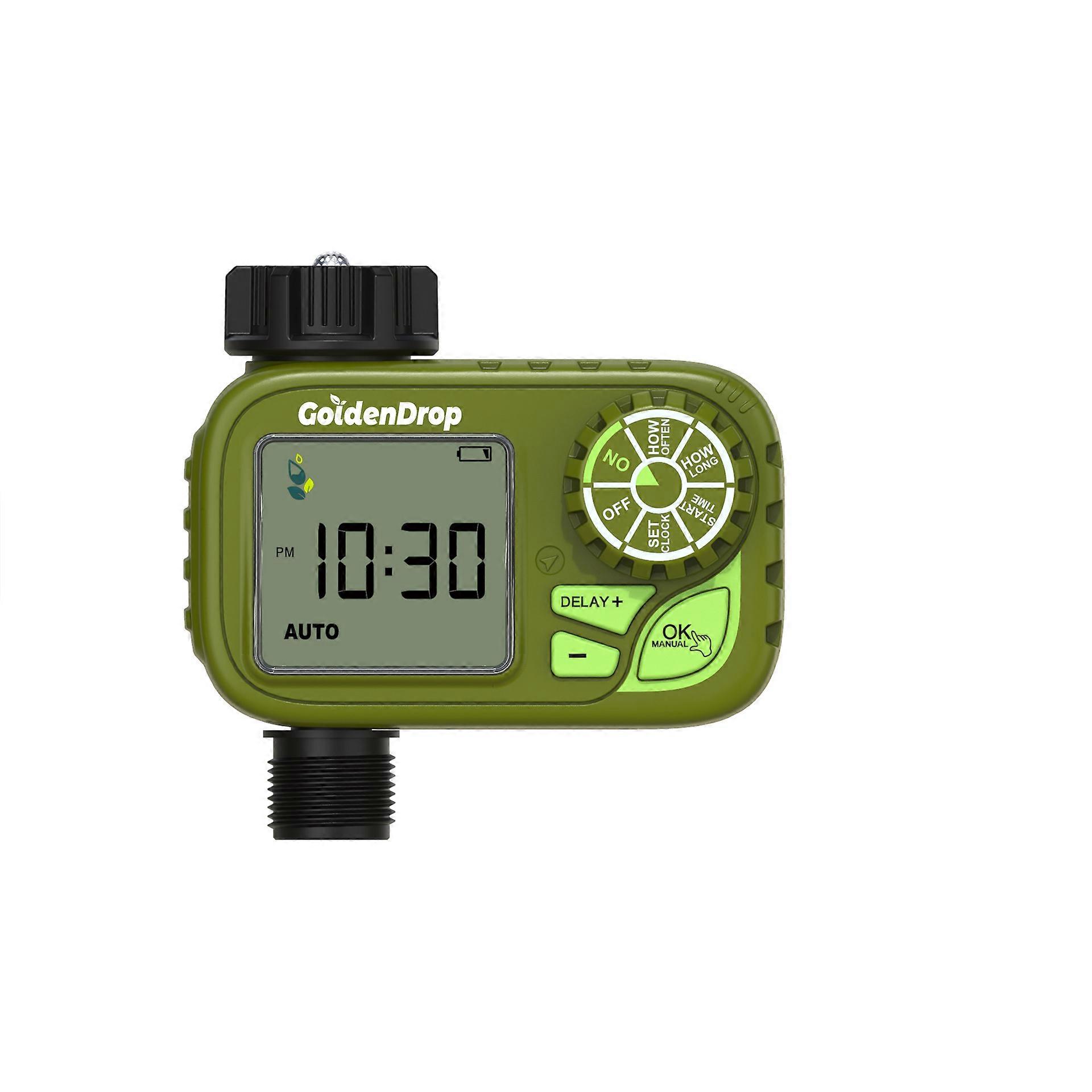 Automatic Garden Watering Timer with LCD Display, IPX6 Waterproof