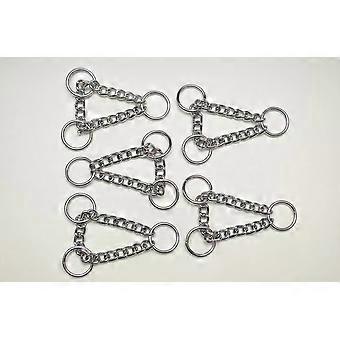 Martingale / Half Check Chains - Chrome Plated 25mm Rings 3mm Chain