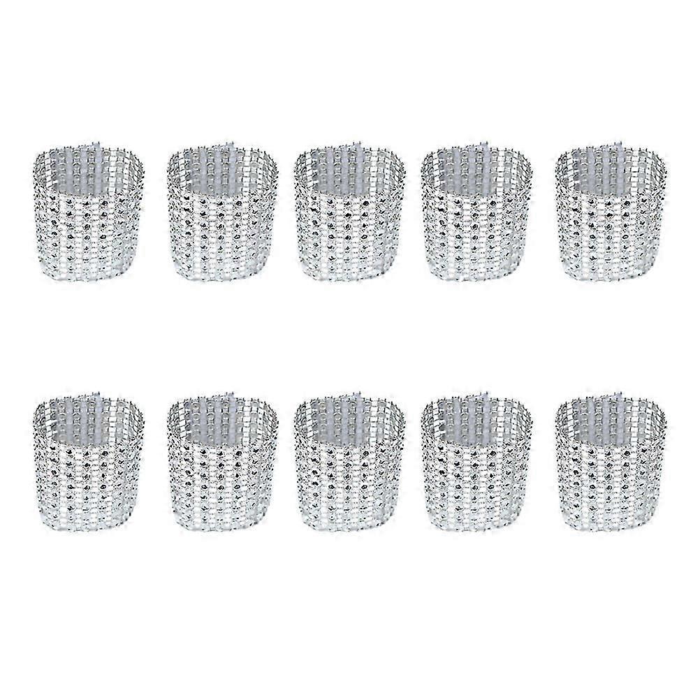 Wedding Napkin Ring Silver for Elegant Table Decor 40Pcs