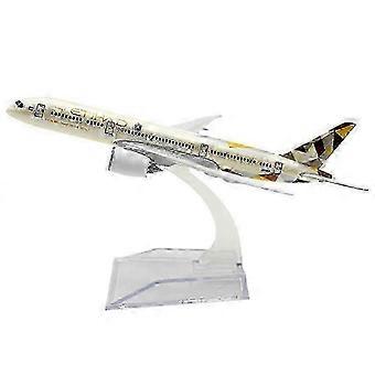 16cm Boeing Etihad 787 Alloy Airplane Plane Model Toy Diecast Airplane Model For Gift Collection Kids Desk Accessorie_cdb2