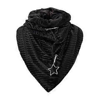 Triangle Scarf Women Men's Triangle Scarf Winter Scarf Warm with Button 155*75CM