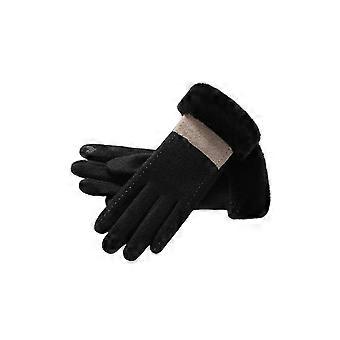 Cold Weather Touchscreens Gloves For Women Fashion Winter Mittens Windproof Fleece Insulation Ergonomic Hand Comfort Black