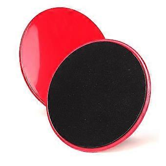 Placa de deslizamiento, fitness disco deslizante, entrenamiento muscular abdominal Extremidades Coordinación de fuerza (2pcs, rojo y negro)