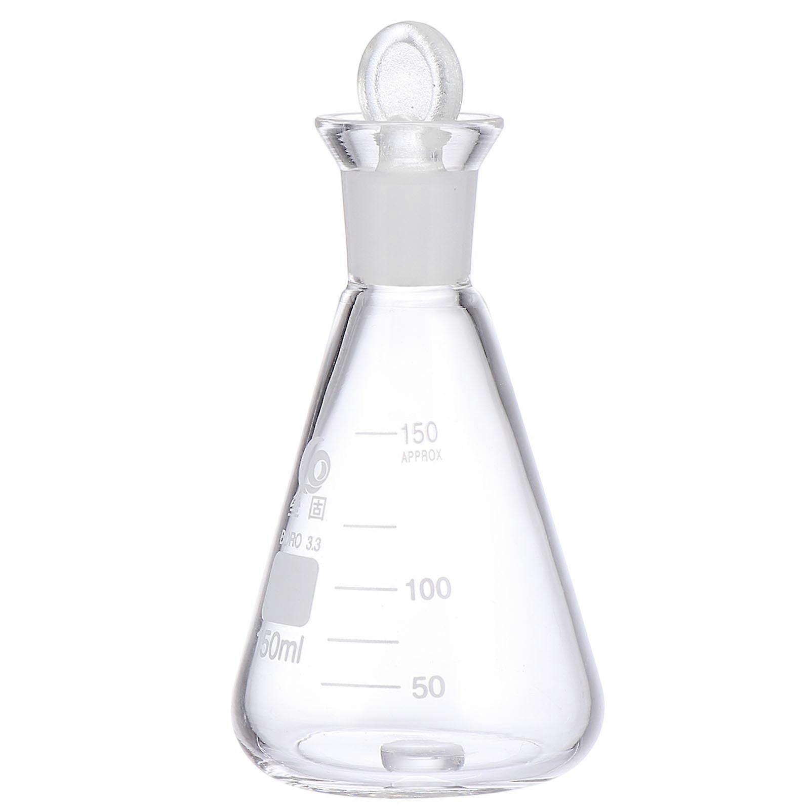 1pc Professional Glass Flask Conical Flask School Supply Experiment Accessory