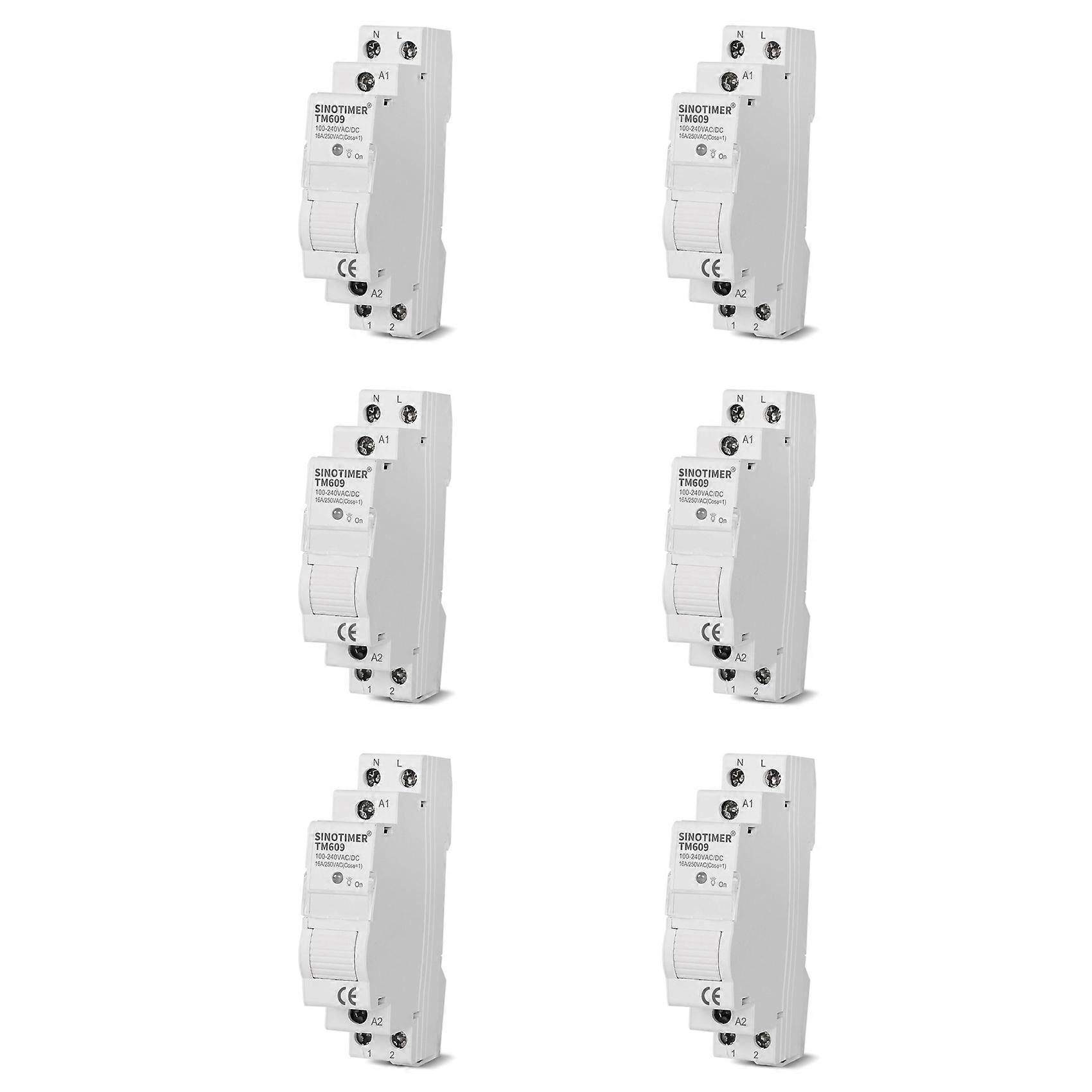 6X SINOTIMER TM609 WiFi Smart Timer Switch Tuya APP Remote Control Wireless Countdown Time Switch 220V 110V