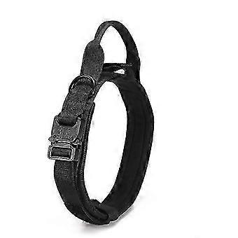 Collier pour chien de grande taille, collier de dressage tactique, collier de laisse renforcé pour chiens de races moyennes à grandes