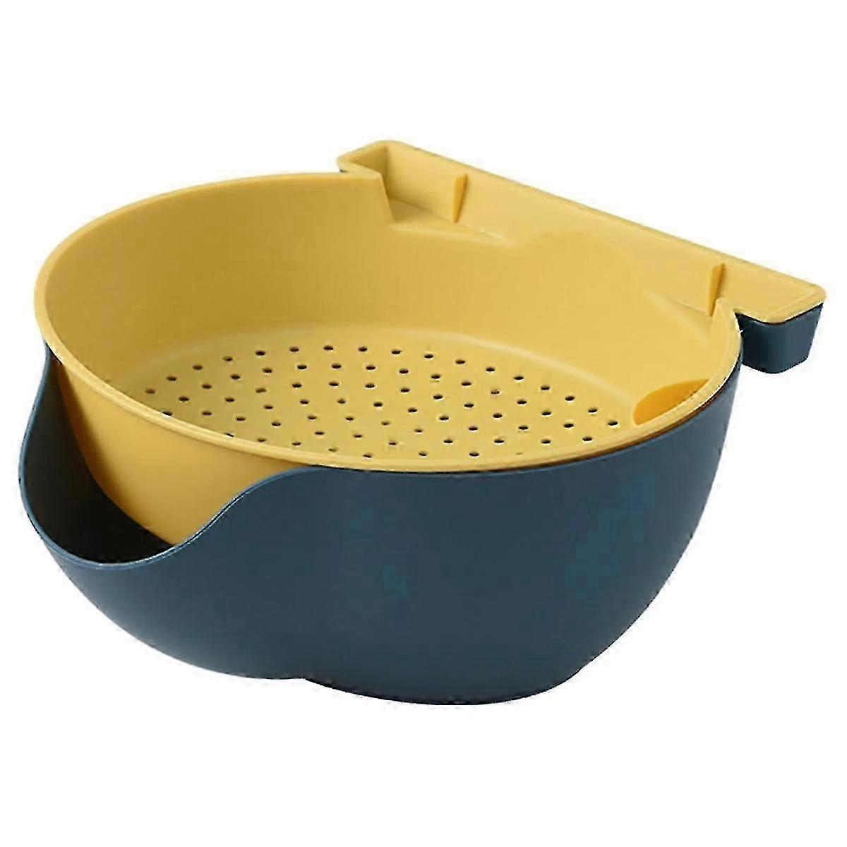 Ergonomic Double-Layer Fruit and Vegetable Washing Strainer Basket
