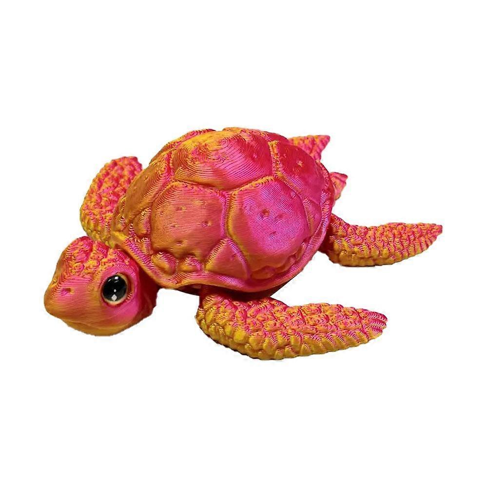 3D Printed Turtle Model - Articulated, Realistic Texture, 8.5cm