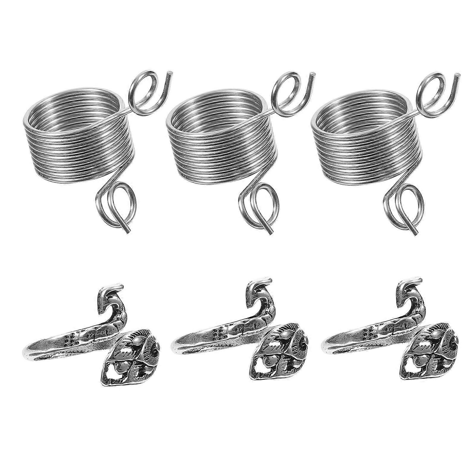 6Pcs Adjustable Knitting Loop Crochet Loop Ring Yarn Guide Finger Holder