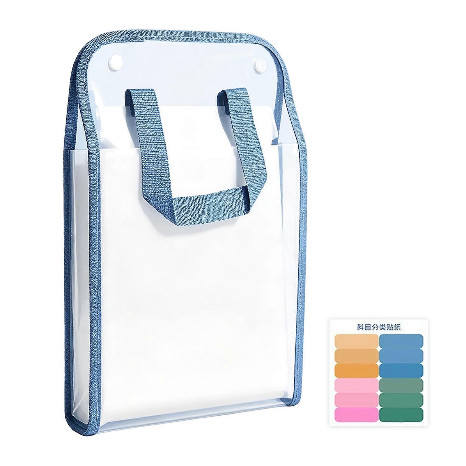 Portable File Folder - Double Layer & Snap Closure - for Bills & Contracts