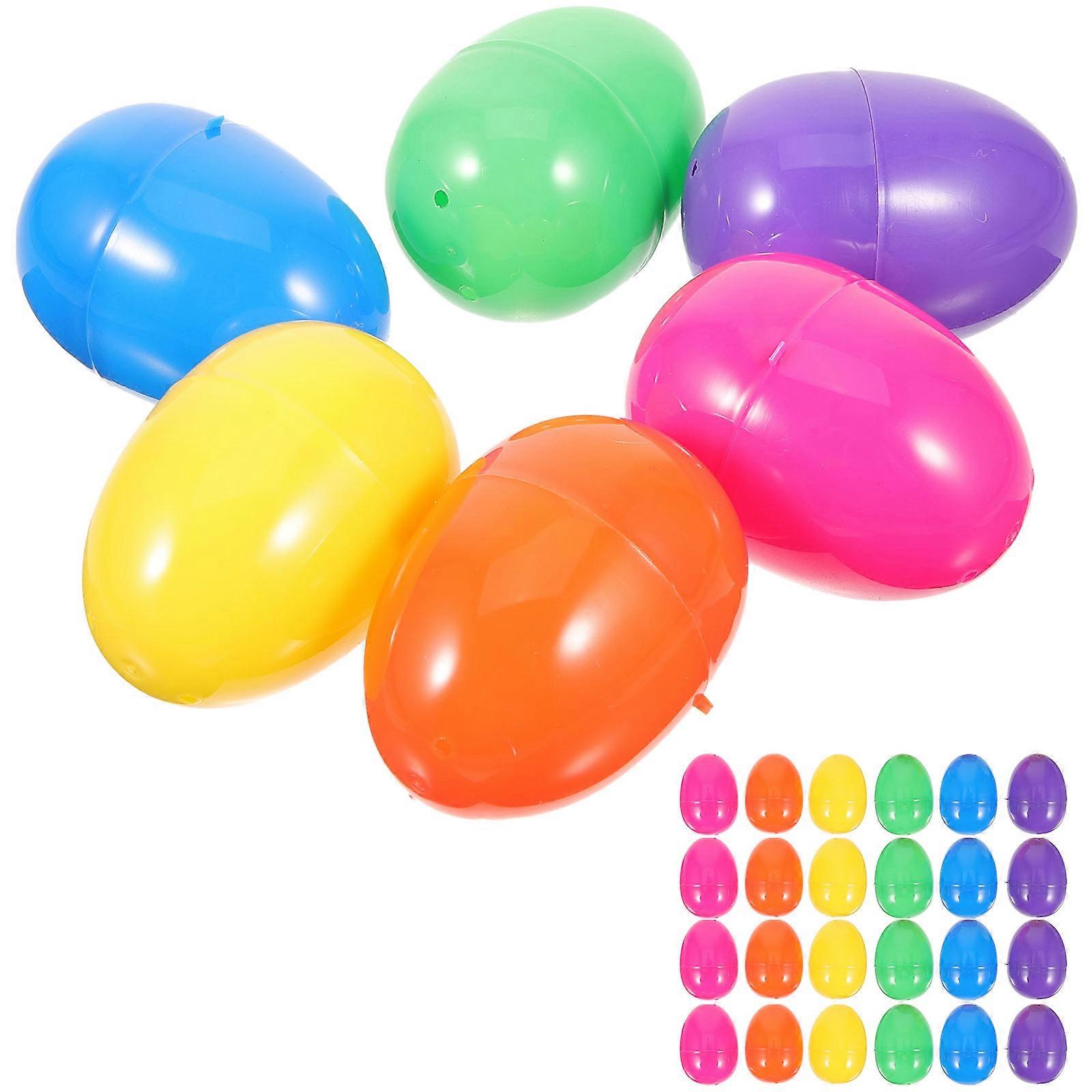 50pcs Easter Eggs Empty Eggs Plastic Egg Playthings Fillable Plastic Easter Eggs