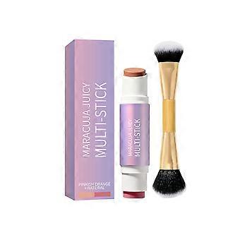 2pcs Blush and Contour Stick, Two-color for defined makeup finish