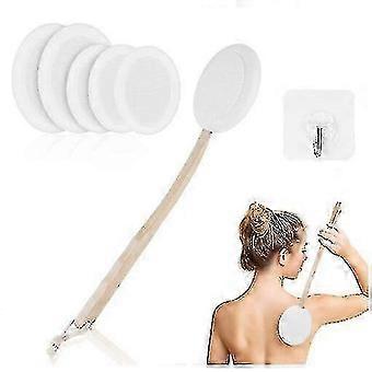 Lotion Applicator compatible with Back, Long Handle Back Body Lotion Applicator With 6 Replaceable Pads & Hook compatible with Women Men