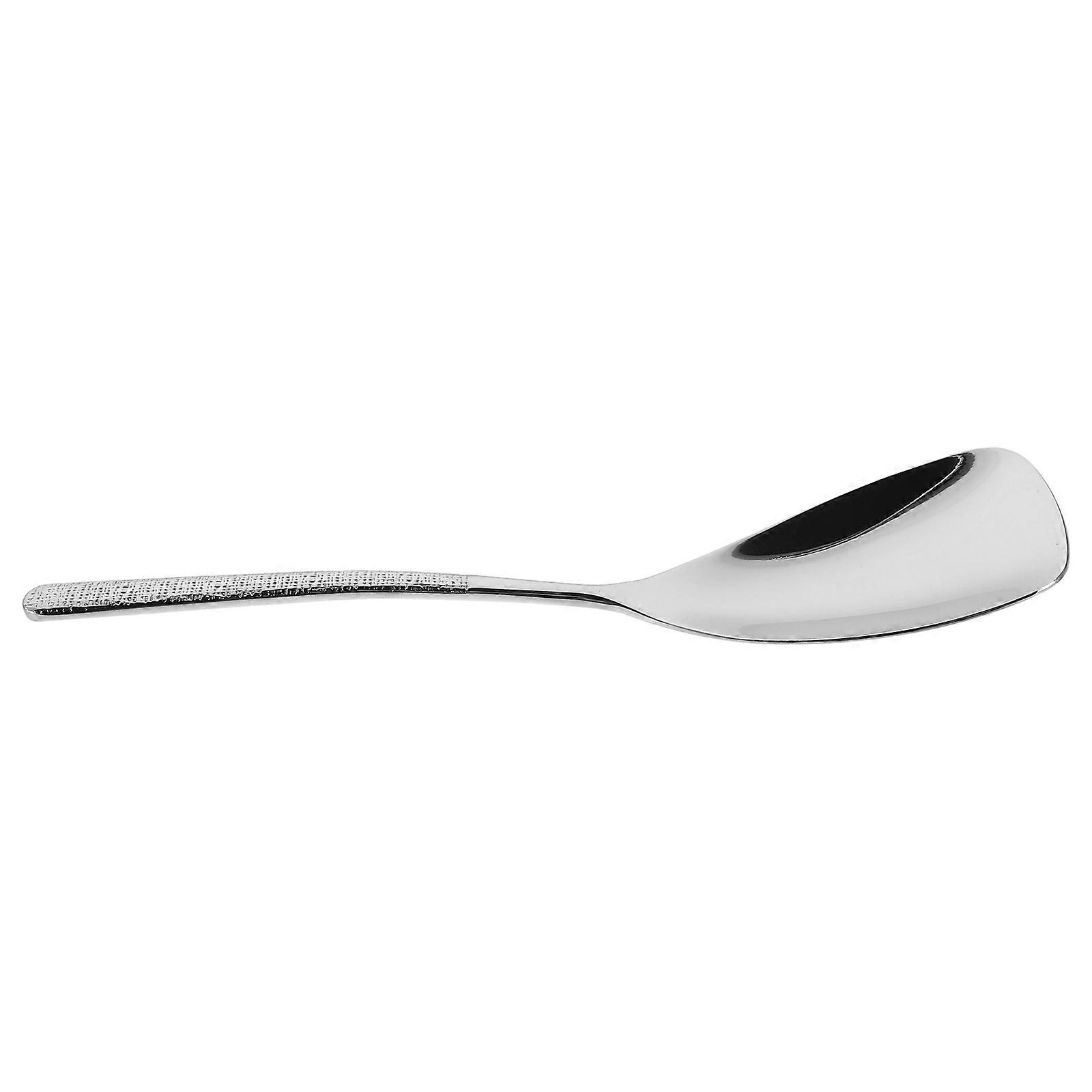 Silver Hammered Stainless Steel Serving Spoon for Kitchen Use
