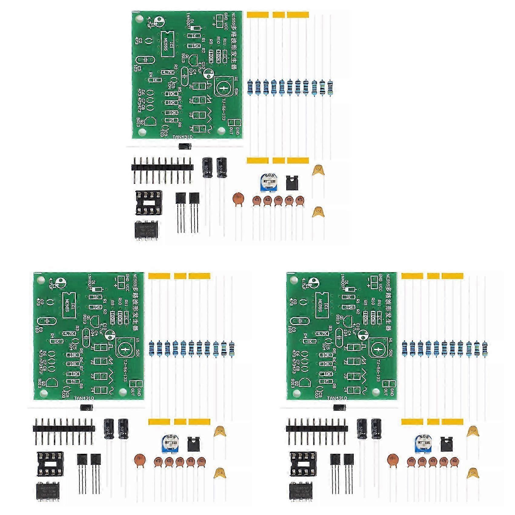 3X Sine Triangle Square Wave NE555 Multi-Channel Wavecompatible withm Generator Module DIY Kits