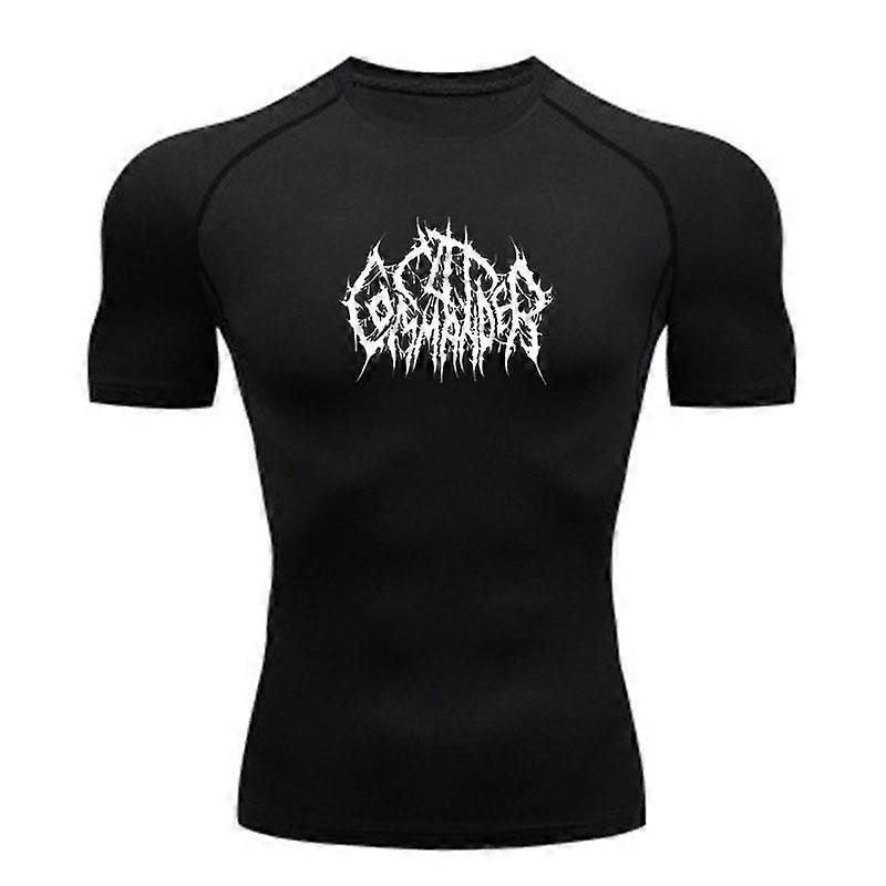 Men's Quick Dry Compression Athletic T-shirt Sharp Spiky Dar