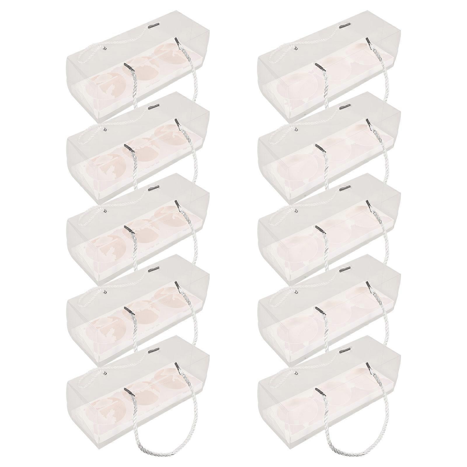 Egg-Yolk Puff Packaging Boxes for Storage 10Pcs Practical Biscuit Storage Box