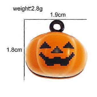 Colgante de calabaza con cascabeles de dibujos animados para mascotas, 10 unidades