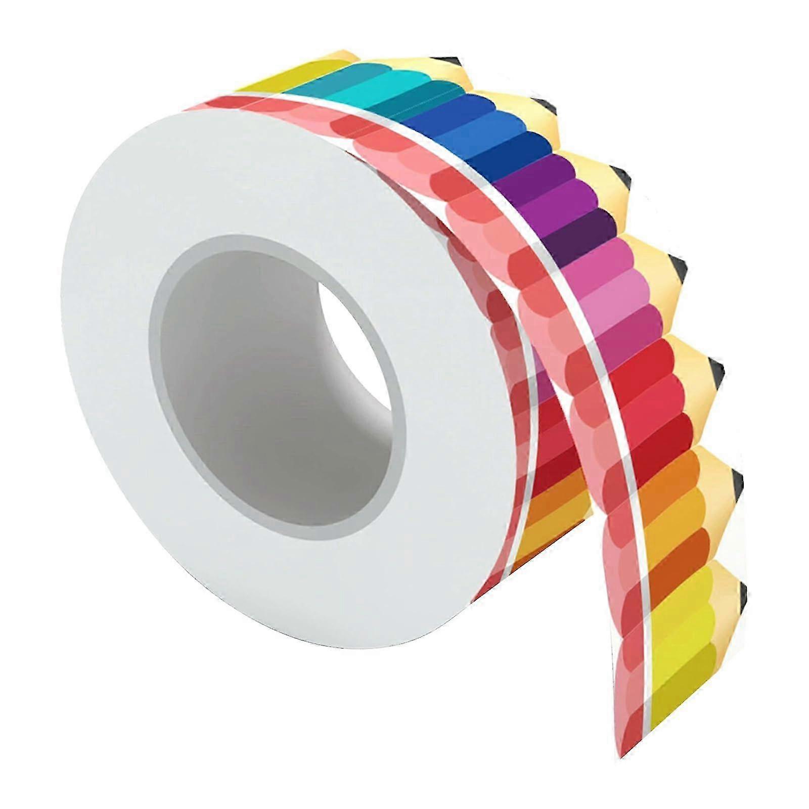 Colorful Pencil-Shaped Paper Border