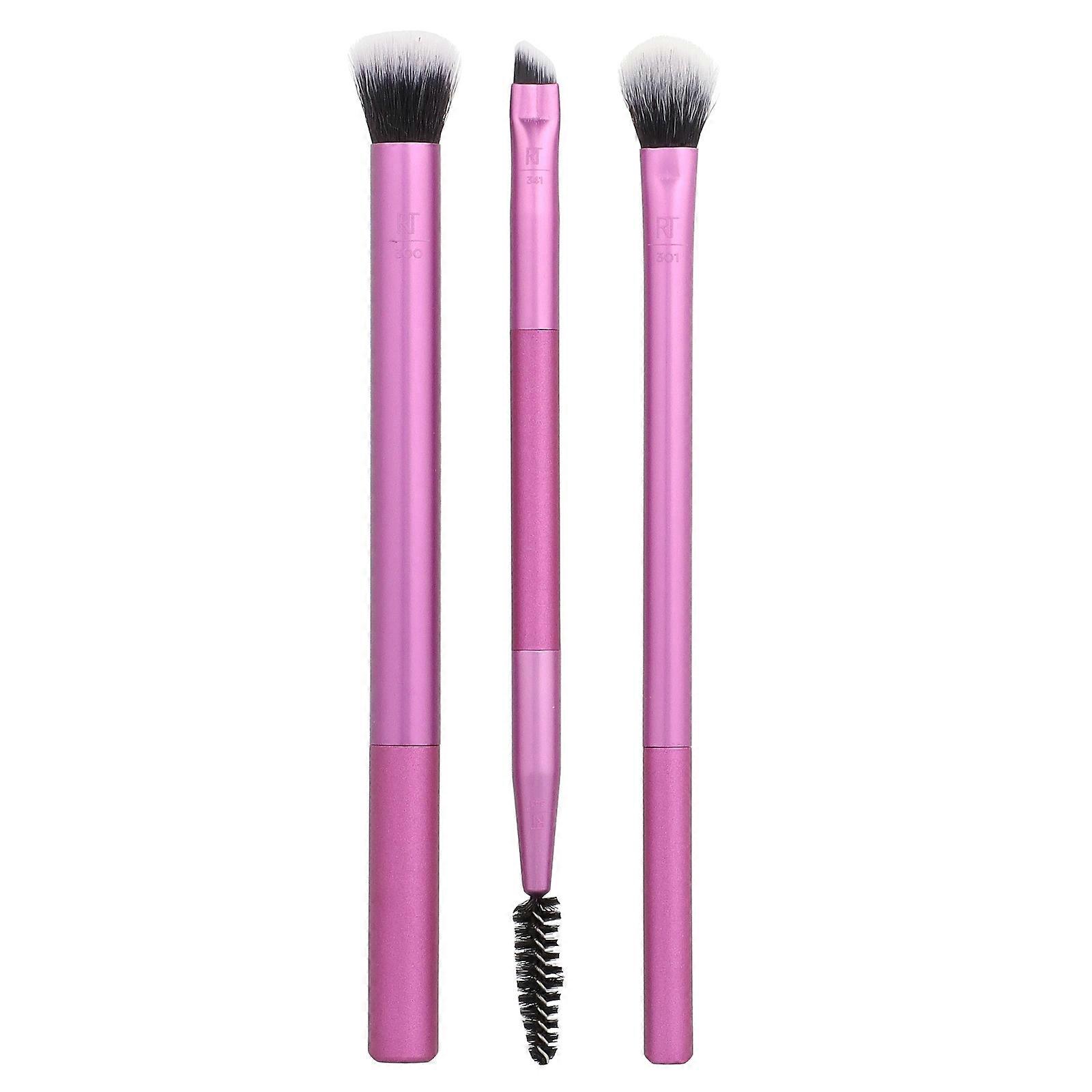 3 x Real Techniques, Eye Shade + Blend Brush Set, 3 Pieces