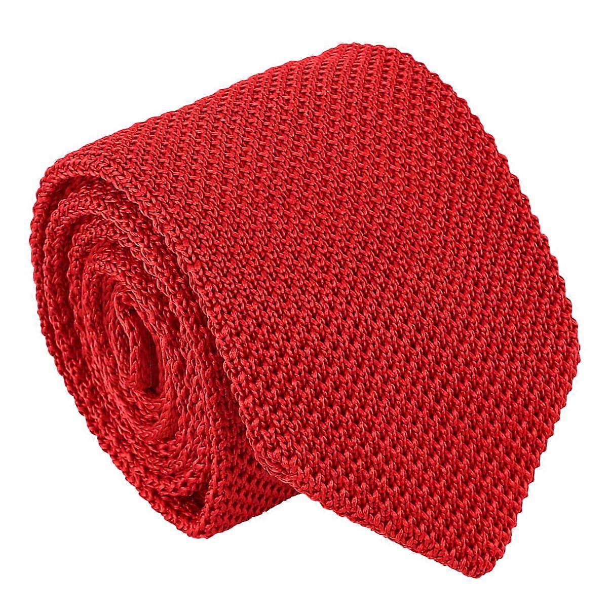Crimson Red gebreide slanke Tie
