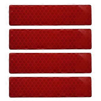 Reflecterende waarschuwingsstickers, 4 stuks, zelfklevende tape voor auto, fiets, rugzak, kleding, 170 wit