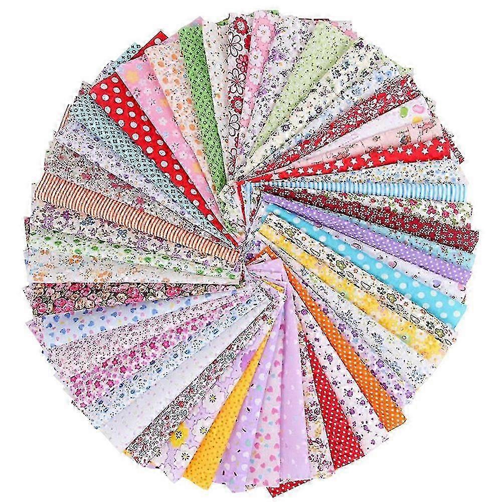 100PCs Square Patch Work Cotton Printed Different Patterns Clothing Accessories compatible with DIY Sewing PD