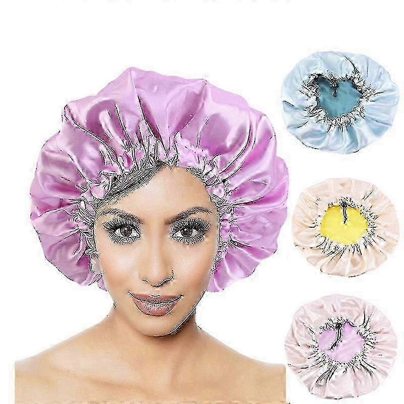 Adjustable Satin Sleeping Caps 3-Pack