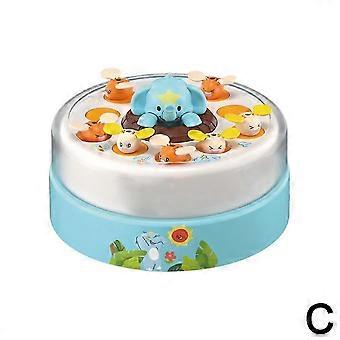 CUJMH Frosch-Brettspiel für Kinder von 4-6 Jahren, Fangspiel für 2 Spieler mit 3 einstellbaren Modi, ABS-Kunststoff, grüne Spielmatte, 18,5 x 18 x 12 cm