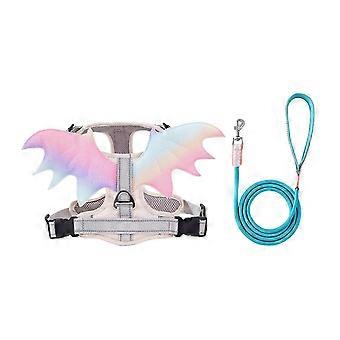 No Pull Dog Harness – Colorful Wings 5Ft Leash – for Small Medium Dogs Walking