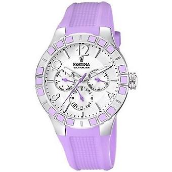 Festina Dream Quartz Analog Woman Watch with F16675/2 Rubber Bracelet