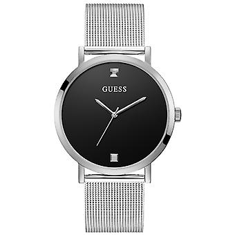 Guess montres gents montre suralimentée pour Analog Quartz Men avec bracelet en acier inoxydable GW0248G1