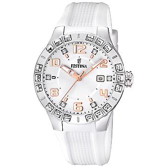 Festina unelma kvartsi analoginen nainen katsella F16560/1 kumi ranne koru
