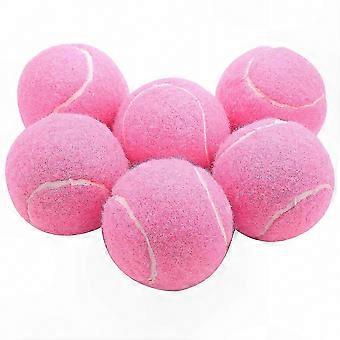 Durable Elastic Wear Training Balls, 6-Pack Pink 66mm Tennis Ball Alternatives for Sports Practice
