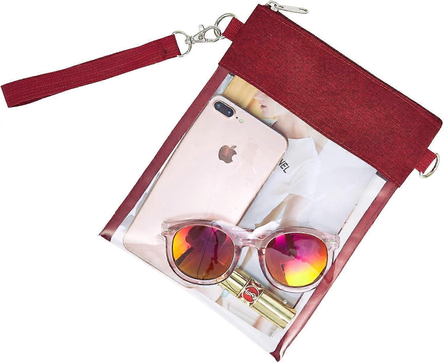 Adjustable Transparent Stadium Bag, Multi-use Security-Friendly Purse