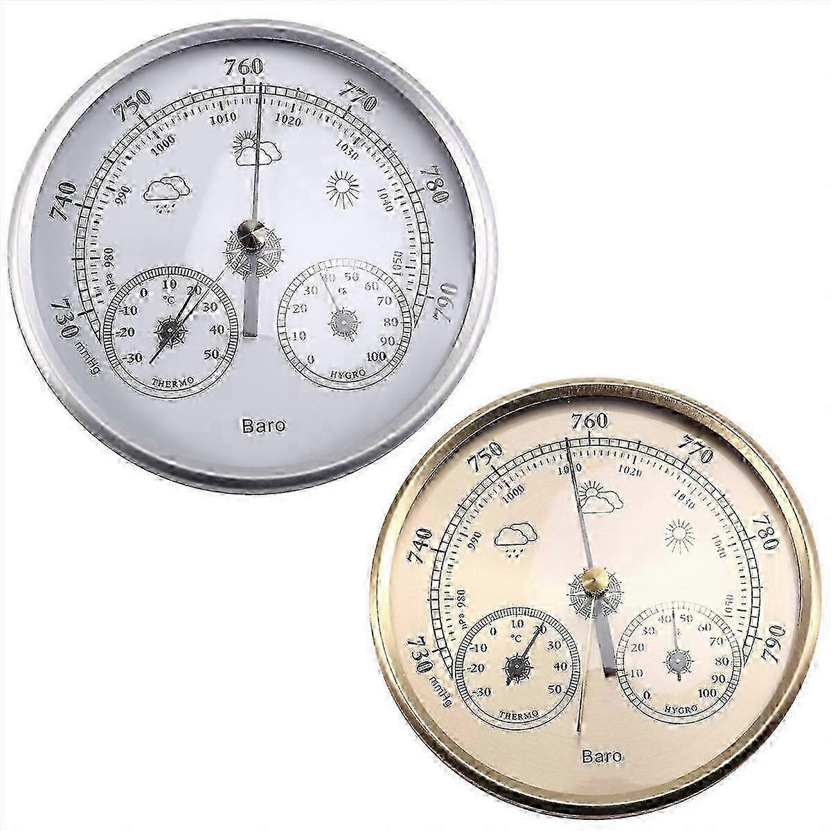 Metal Weather Station Barometer Thermometer Hygrometer