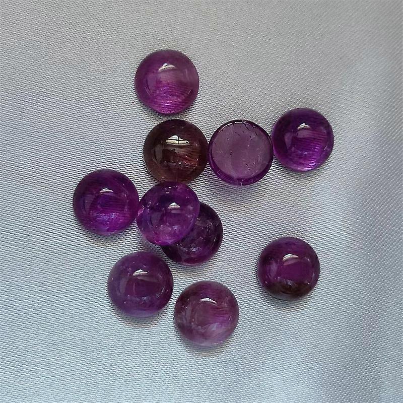 35pcs Amethyst Cabochons Half Round/Dome 6mm