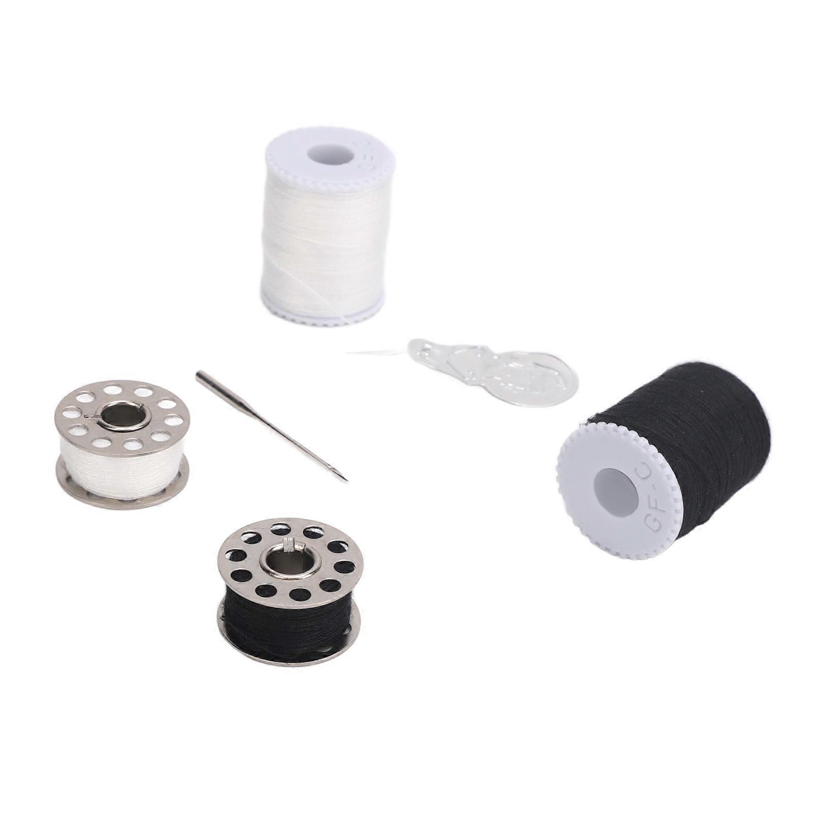 Sewing Thread Set Metal Bobbins Spools Replacement Needle and Threading Tool for Home Sewing