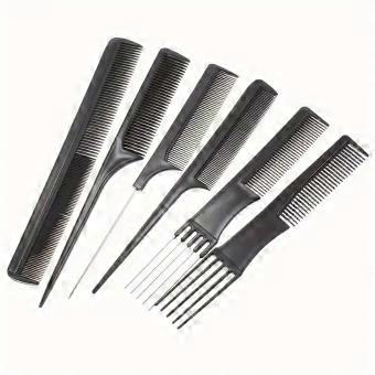 Professional Hairdressing Comb Set 10 Pieces AntiStatic Smooth Finish for Salon and Home
