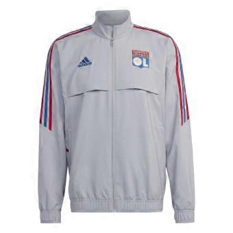 Adidas Mens Olympique Lyonnais Football Track Jacket
